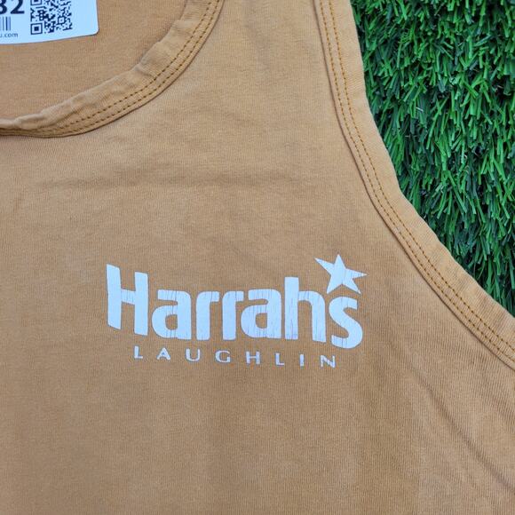 Vintage 90s Funny Work-Sucks Tank-Top Medium 19x25 Harrahs-Laughlin - Picture 11 of 16